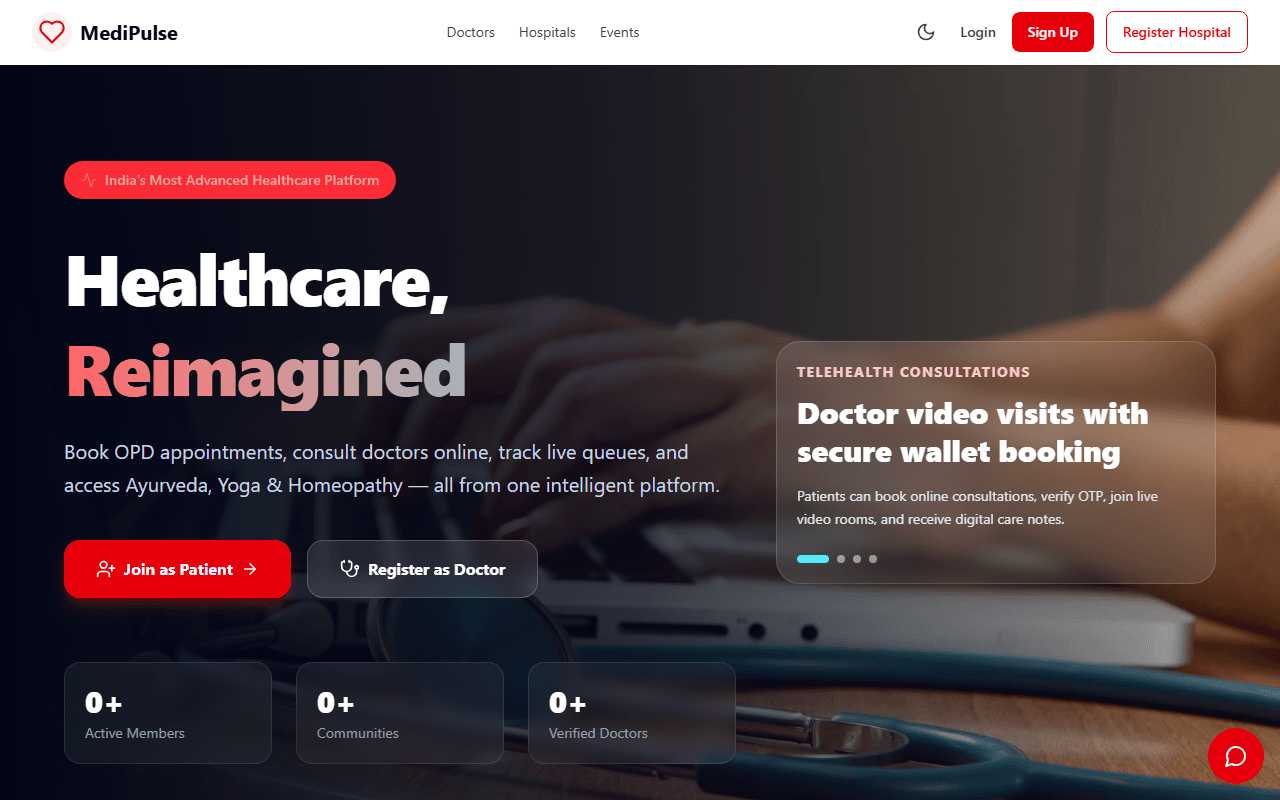 Screenshot of MediPulse